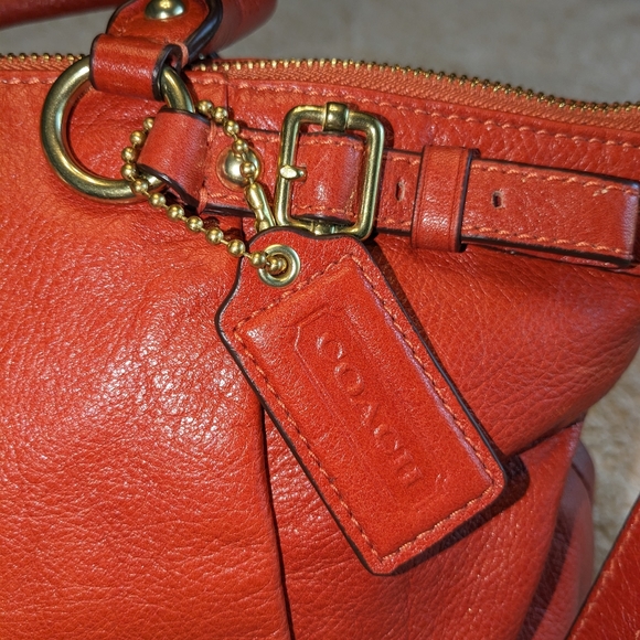 Coach Lindsey Satchel NWT Persimmon orange color. - Picture 12 of 12